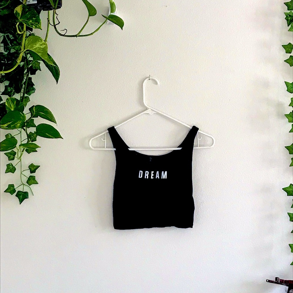 Black dream crop top, small